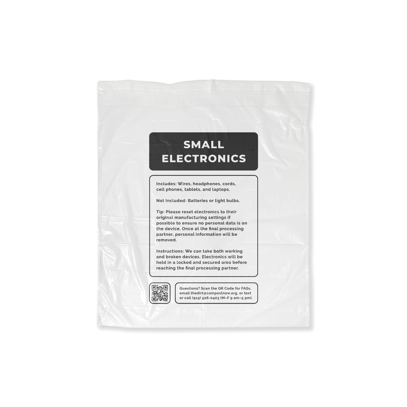 The Small Electronics Bag CompostNow